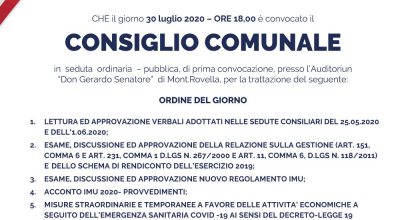 Consiglio Comunale del 30 luglio 2020